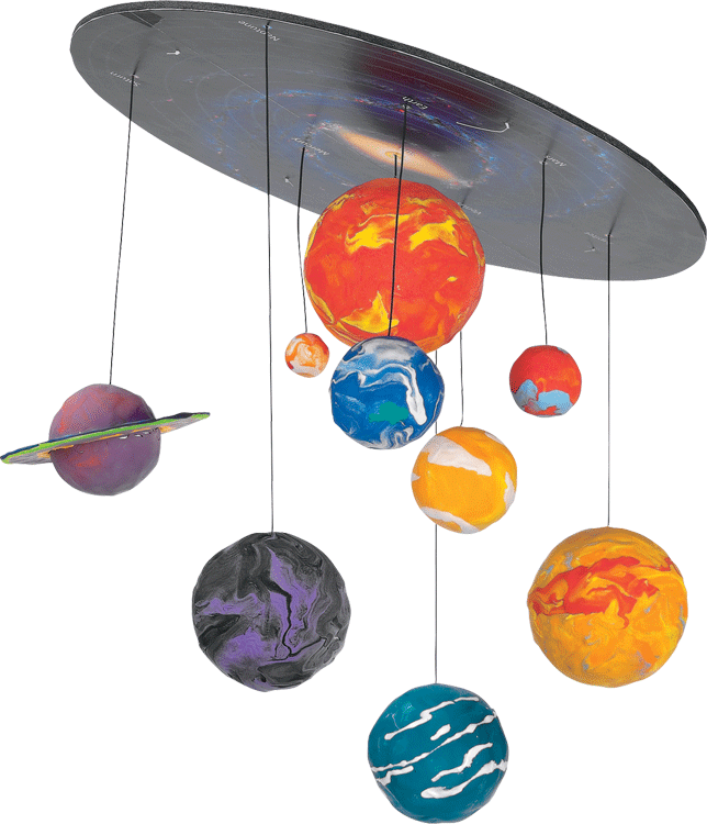 Trabalhos Com Estrelas - Solar System Model Hanging (644x750)