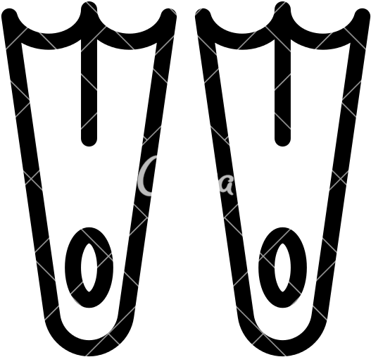 Flippers Clipart Black And White - Vacation (550x550)