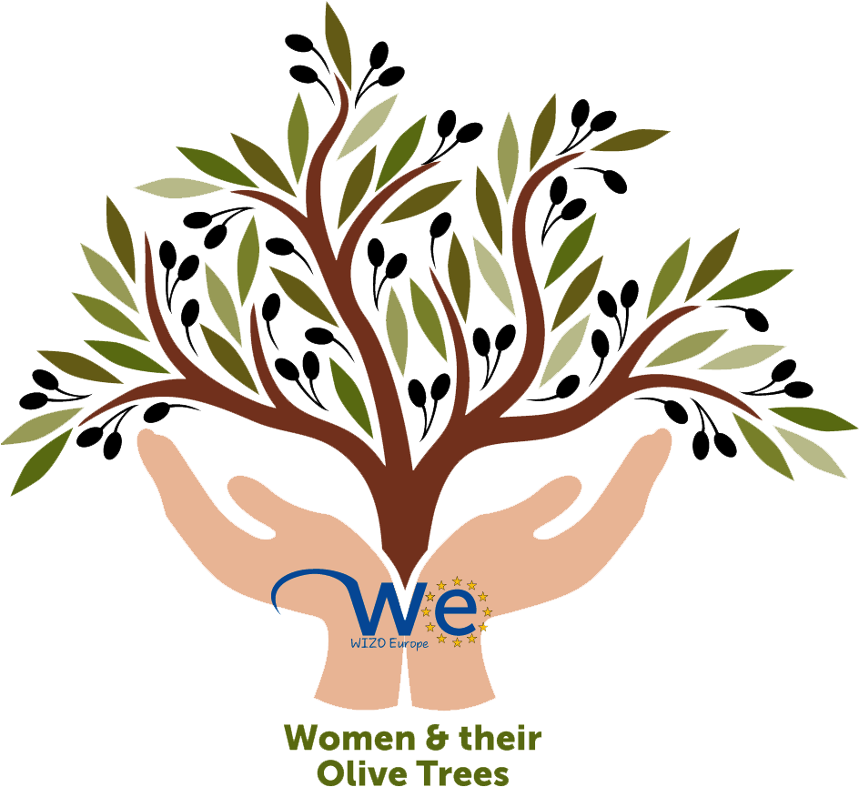 Women And Their Olive Trees - Hand Tree Black And White Clipart (946x874)