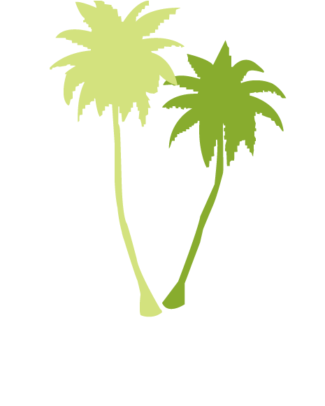 The Beach, Pool, Palm Trees - Palm Realty Boutique Logo (663x639)
