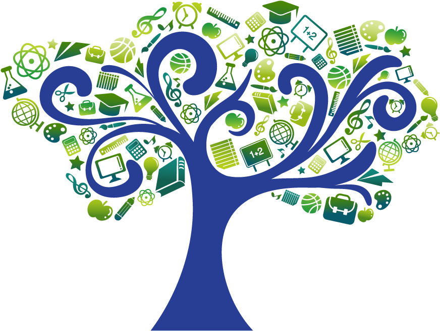 Tree Of Education Icon - School (992x850)