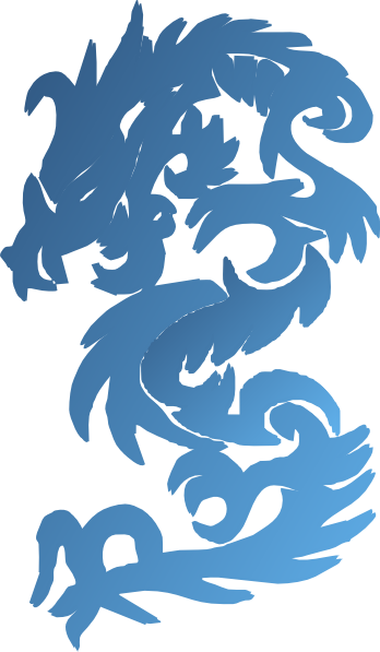 Blue Dragon Clipart - Chinese Dragon Clipart Blue (348x597)