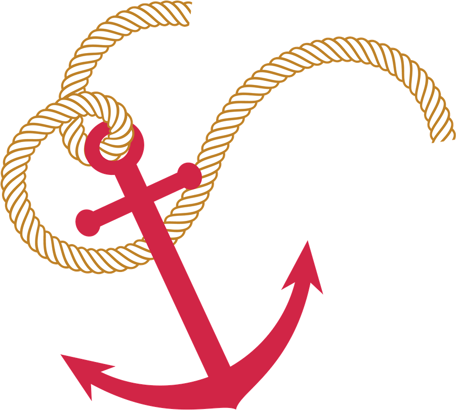 Marinheiro - Minus - Red Anchor With Rope (900x842)