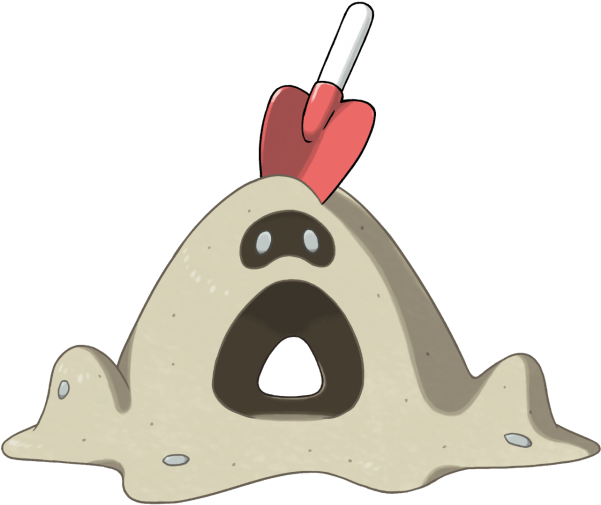 Official Artwork And Concept Art For Pokemon Sun & - Pokemon Sandygast (600x600)