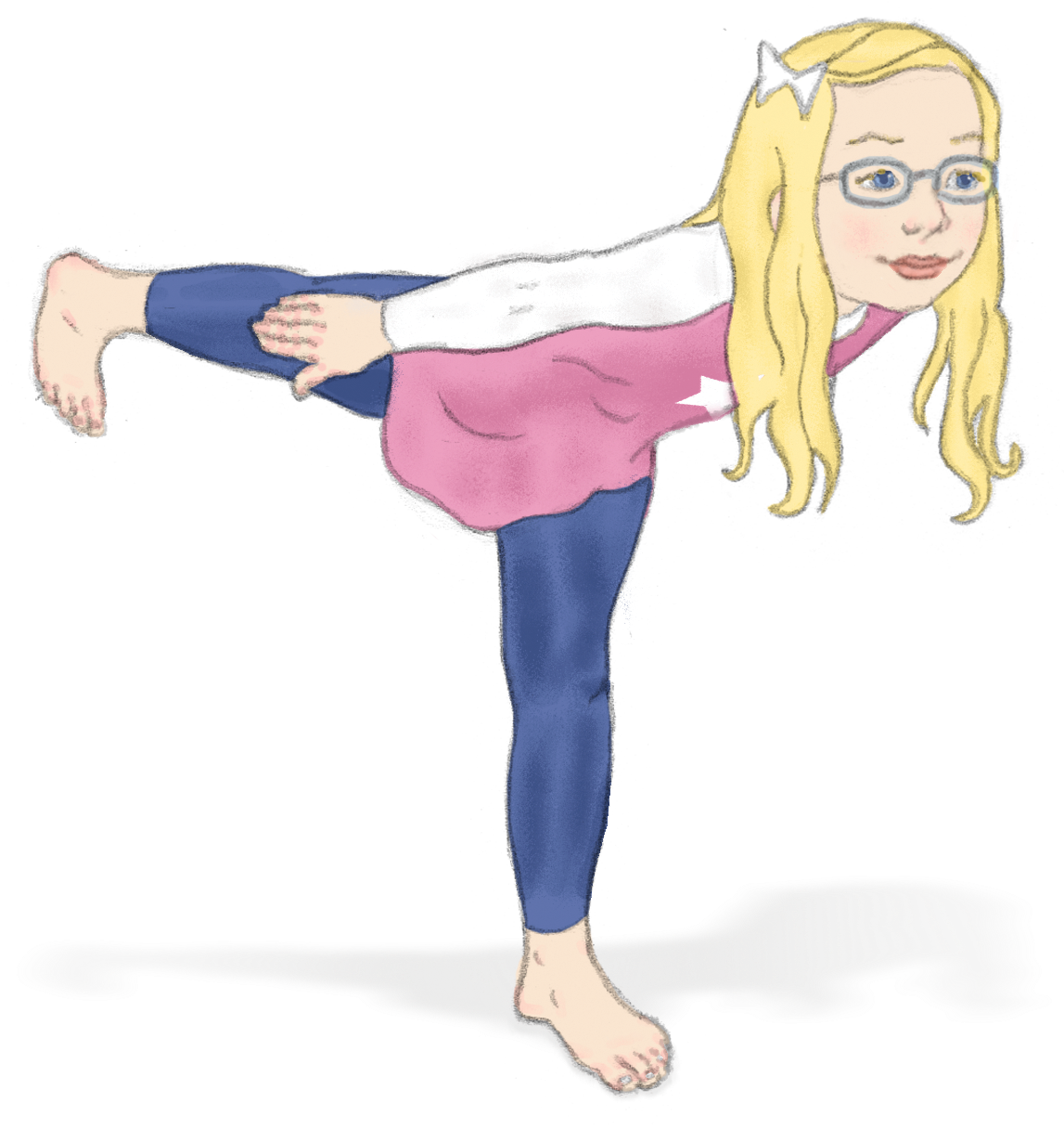 Warrior 3 Pose For Kids - Yoga (1350x1350)