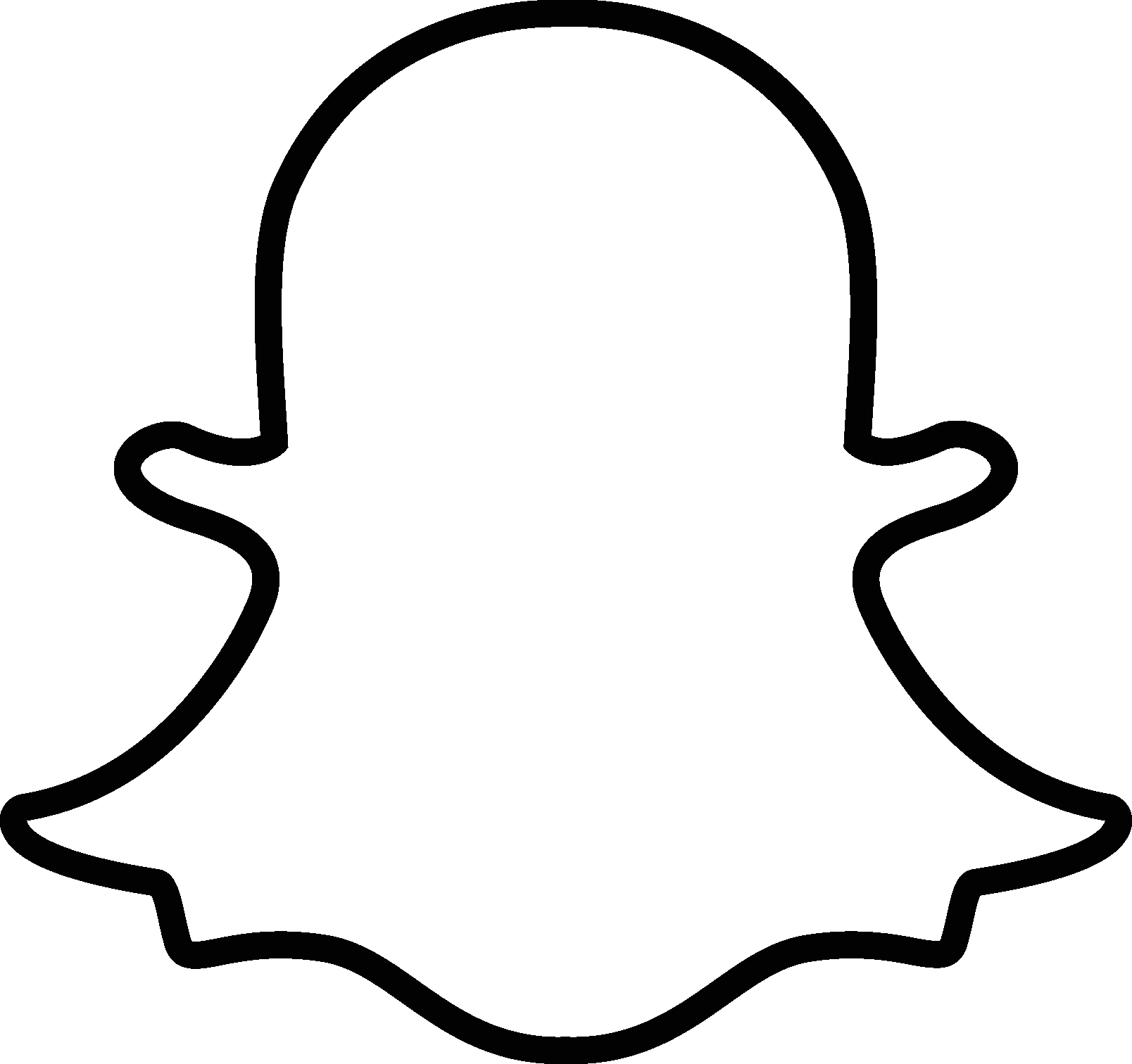 Snapchat Logo [snapchat - Snapchat Ghost Black And White (1608x1512)