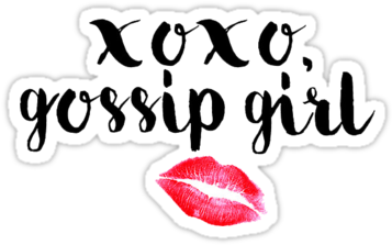 Xoxo Gossip Girl Sticker - Lips Kiss (375x360)