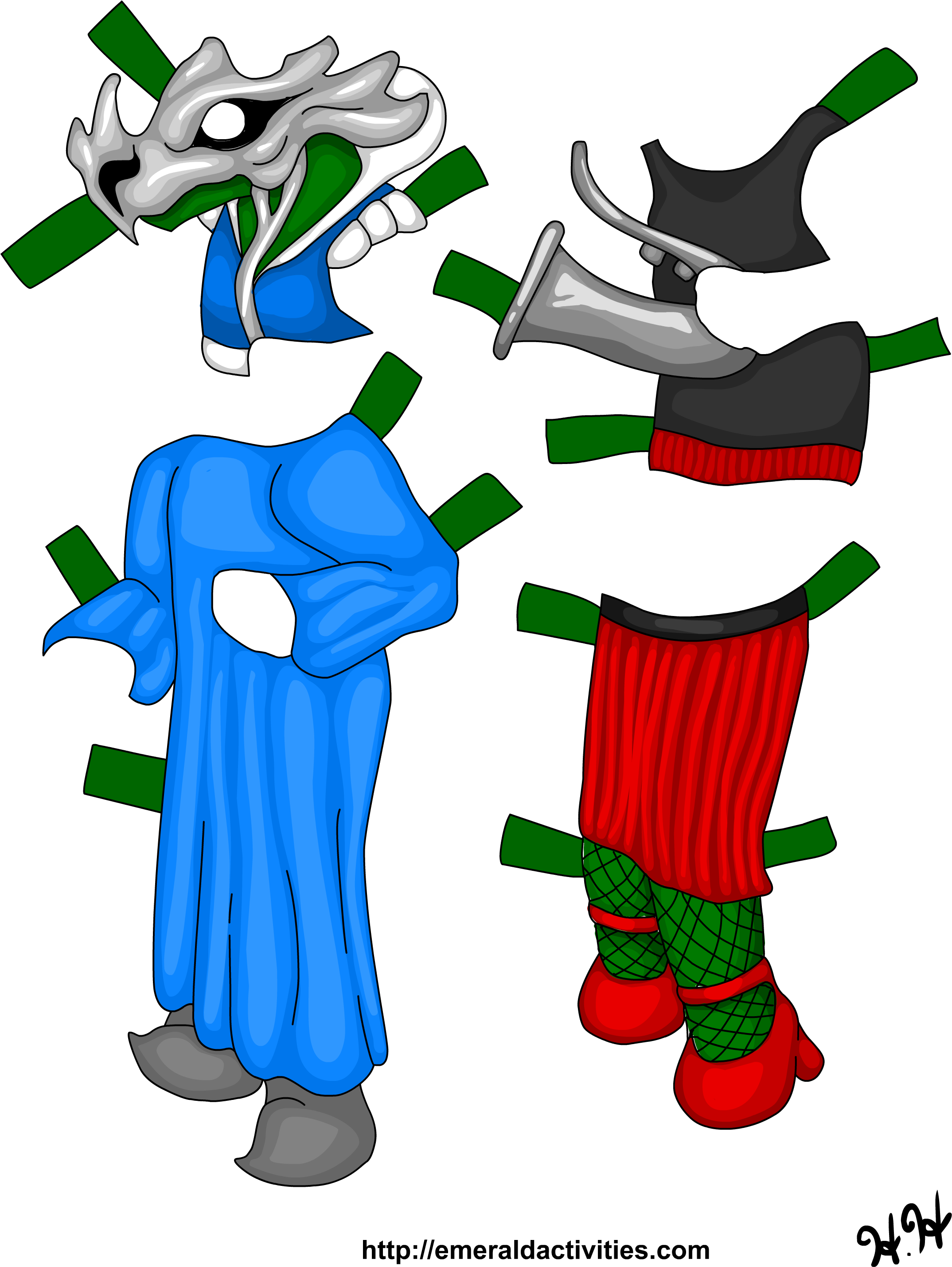 Triceratops Page - Paper Doll (2197x2998)