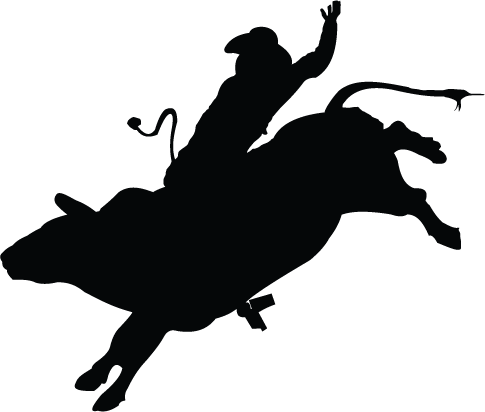 Since 1984 C J - Bull Rider Silhouette (485x412)