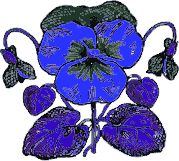 Vector Clip Art - Pansy (600x540)