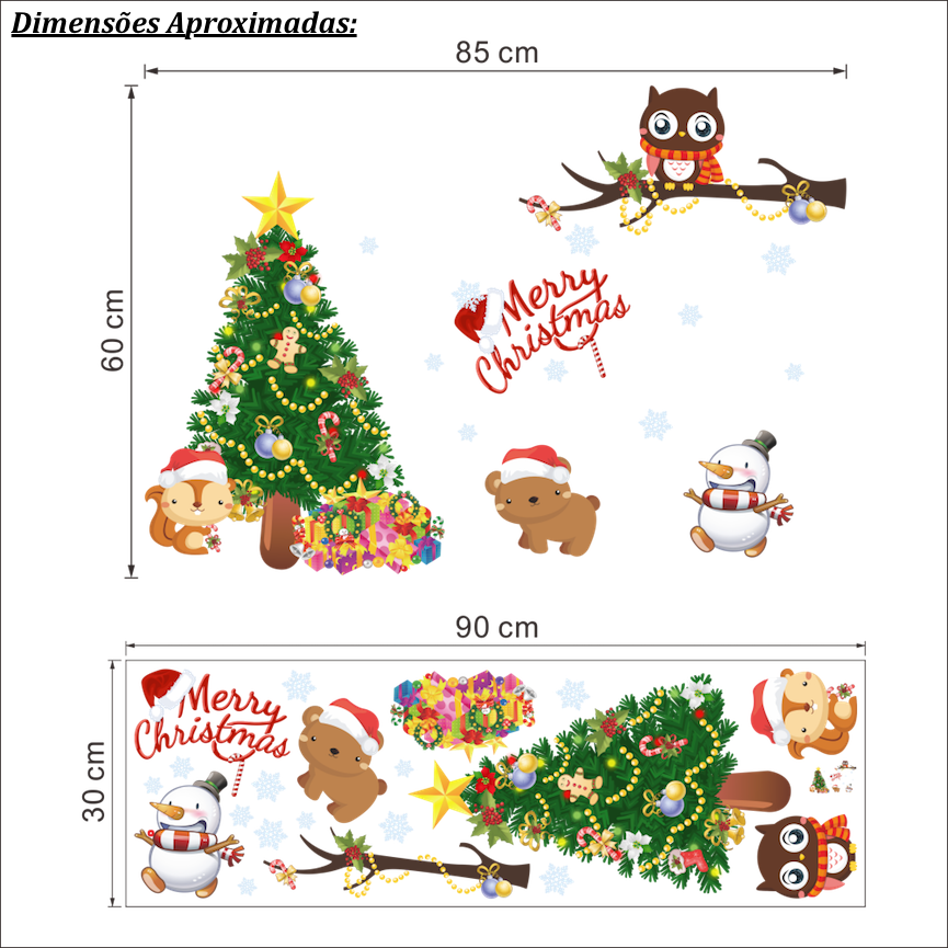 Adesivos Decorativos - Christmas Tree In The Forest Wall Decal Retailsource (865x865)