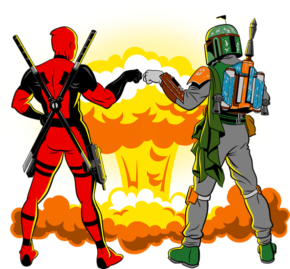Star Wars & Marvel - Epic Bro Fist! Comics Slouchy V-neck (600x600)