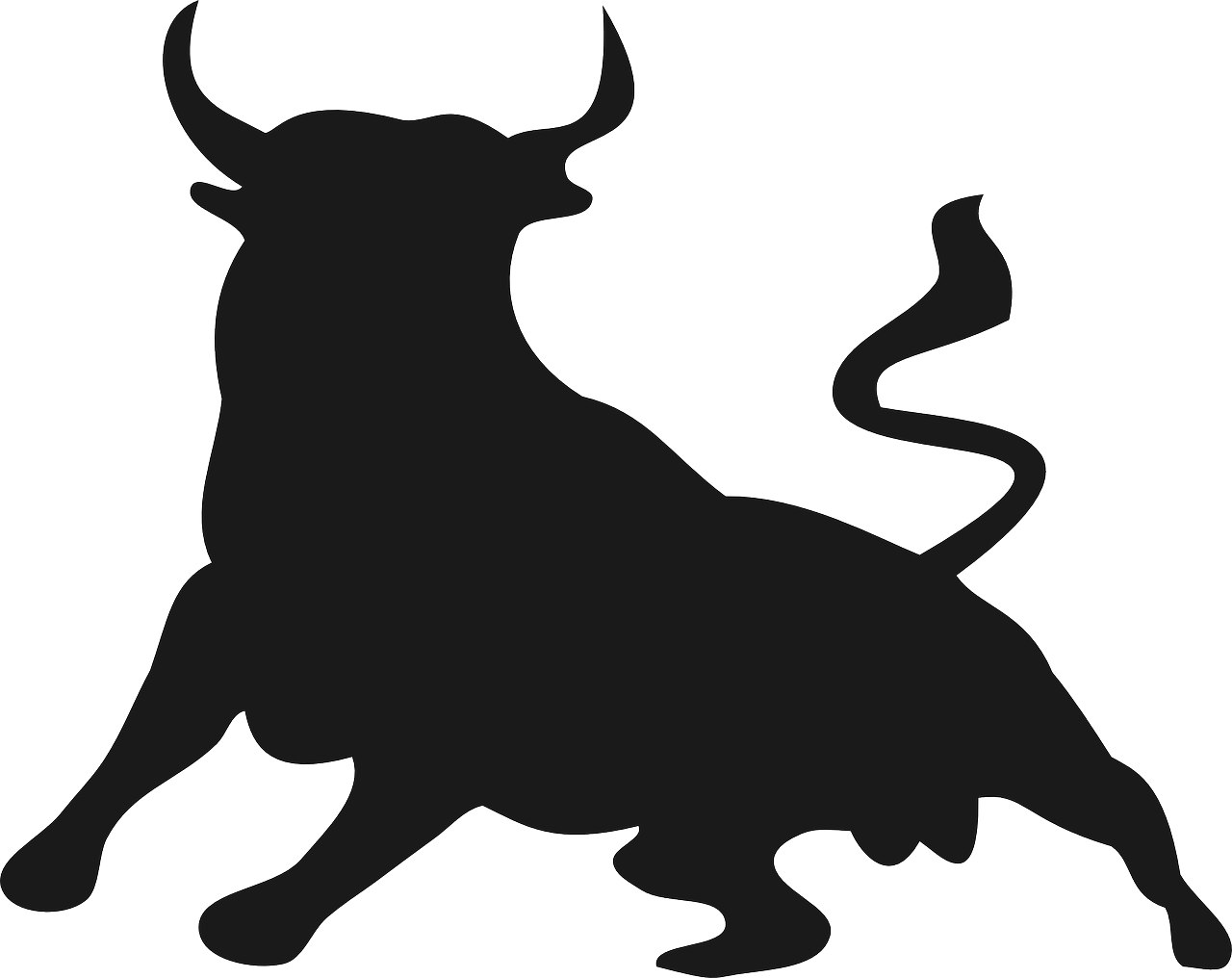 Broken Horn Rodeo - Bull Silhouette Png (1280x1016)