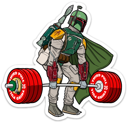 Barbell Hunter Pull Sticker - Barbell Hunter Pull Sticker (488x472)