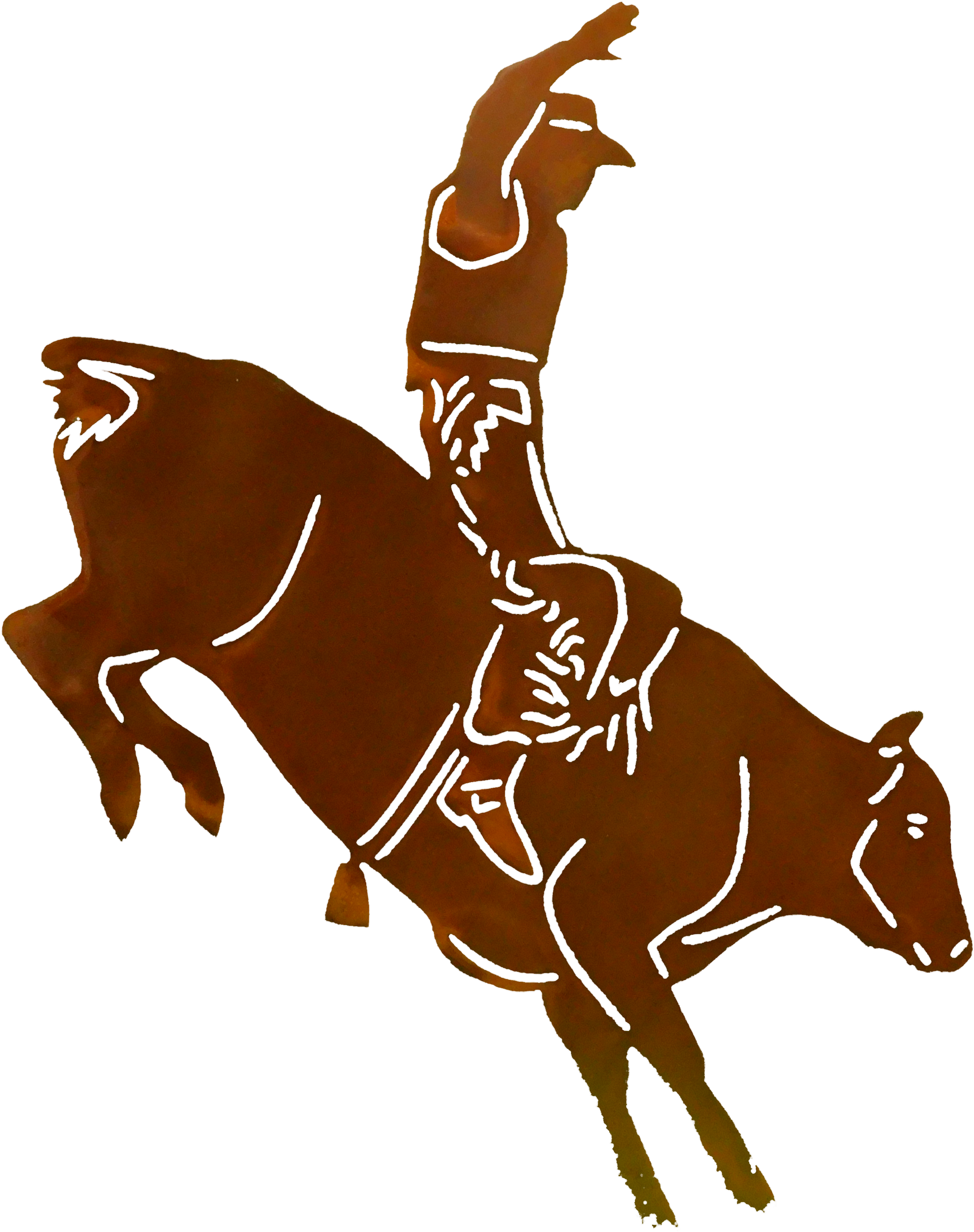 Bull Rider Wall Decor - Wyoming Cowboys Logo Png (4608x3456)