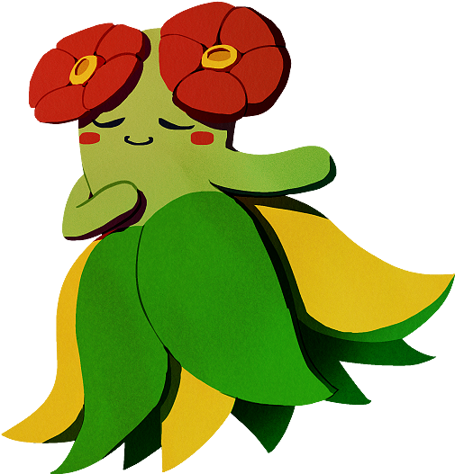 Drew Bellossom, Because Dancing And Flower - Cartoon (540x555)