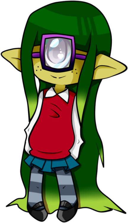 Cyclops Girl By Riverfisk - Anime Girl Cyclops With Glasses (894x894)