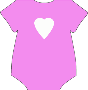 Clip Art Baby Girl Onesies Uk Da - Onesie With Heart Clipart (450x300)