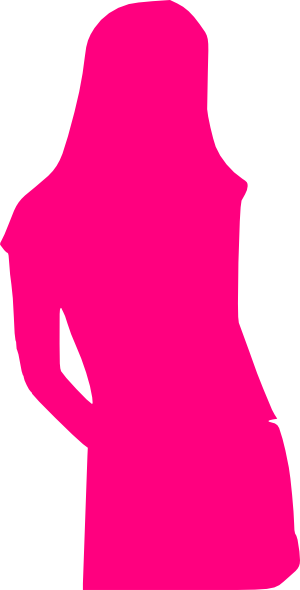 Pink Girl Cliparts - Pink Girl Clipart (300x590)
