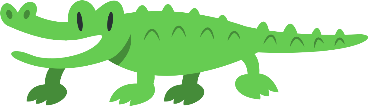Crocodiles Cartoon Animal Clip Art - Cocodrilo Vector (1600x1600)
