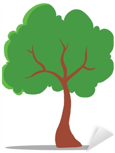 Vinilo Pixerstick Ilustración De Dibujos Animados De - Cartoon Tree (400x400)