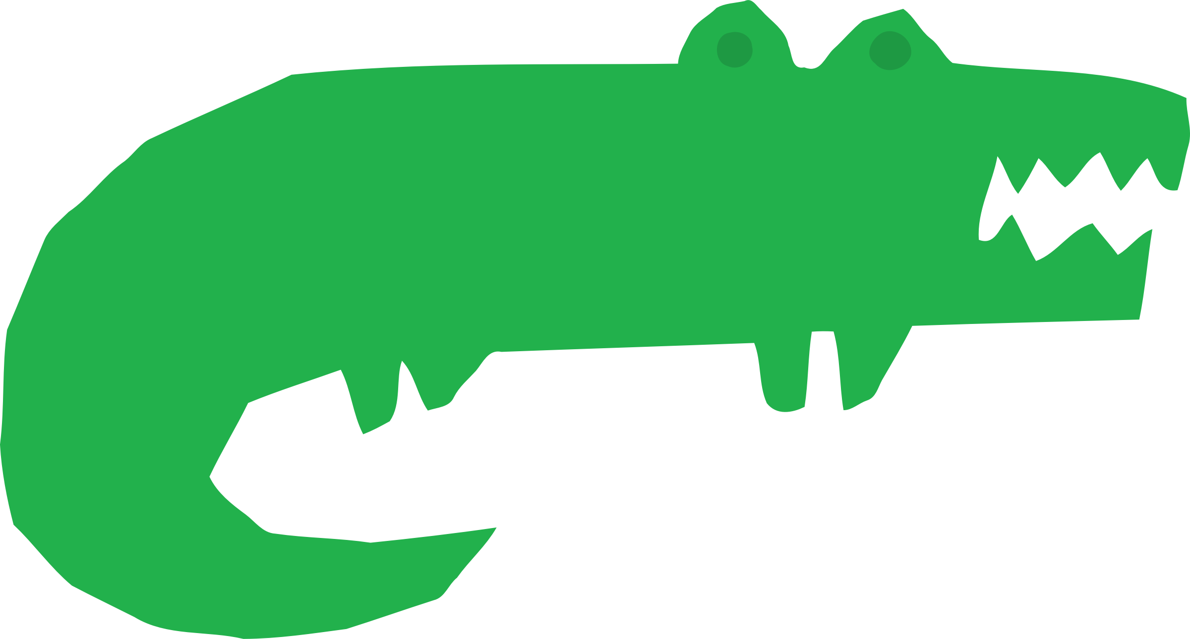 Big Image - Alligator Silhouette Png (2400x1290)