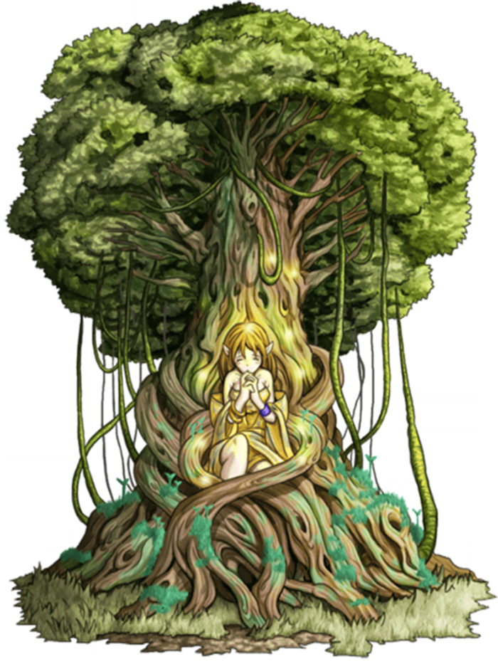 Dryads เป็นนิมป์ประจำต้นโอ๊ค ทั้งนี้คำว่า Drys ใช้หมายถึง - Transparency (700x933)