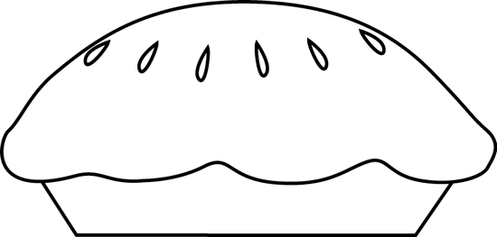 Black And White Thanksgiving Pie - Coloring Book (550x263)
