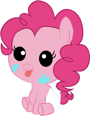 Convoykaiser, Baby, Baby Pie, Baby Pony, Diaper, Filly, - My Little Pony Baby Pinkie Pie (406x448)