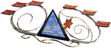 Mixed Metal Copper Swirled Seder Plate - Seder Plates By Gary Rosenthal - Swirled Brass (500x500)