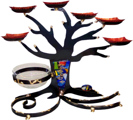 Mixed Metal Black Tree Of Life Seder Plate - Gary Rosenthal Sp25 Tree Of Life Seder Plate (460x460)