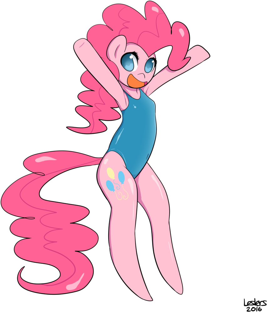 Leslers, Clothes, One Piece Swimsuit, Pinkie Pie, Safe, - Cartoon (910x1024)