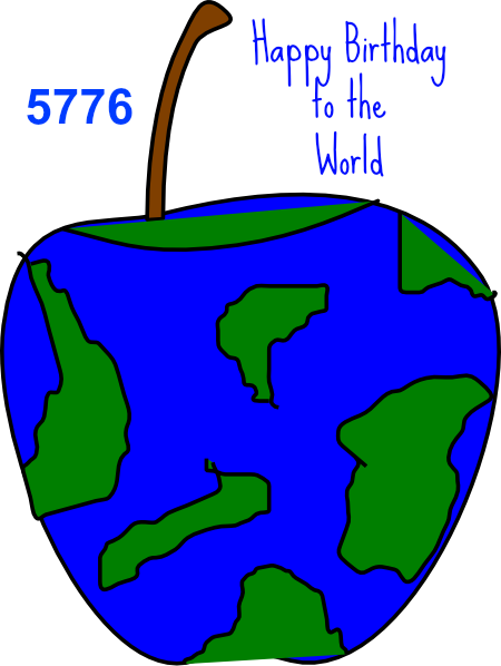 Happy Birthday World - Clip Art (450x598)