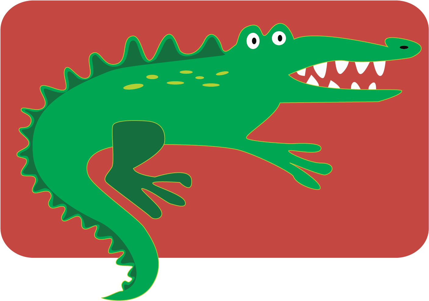 Fun Alligator Vector Clip Art - Clip Art (1798x1229)
