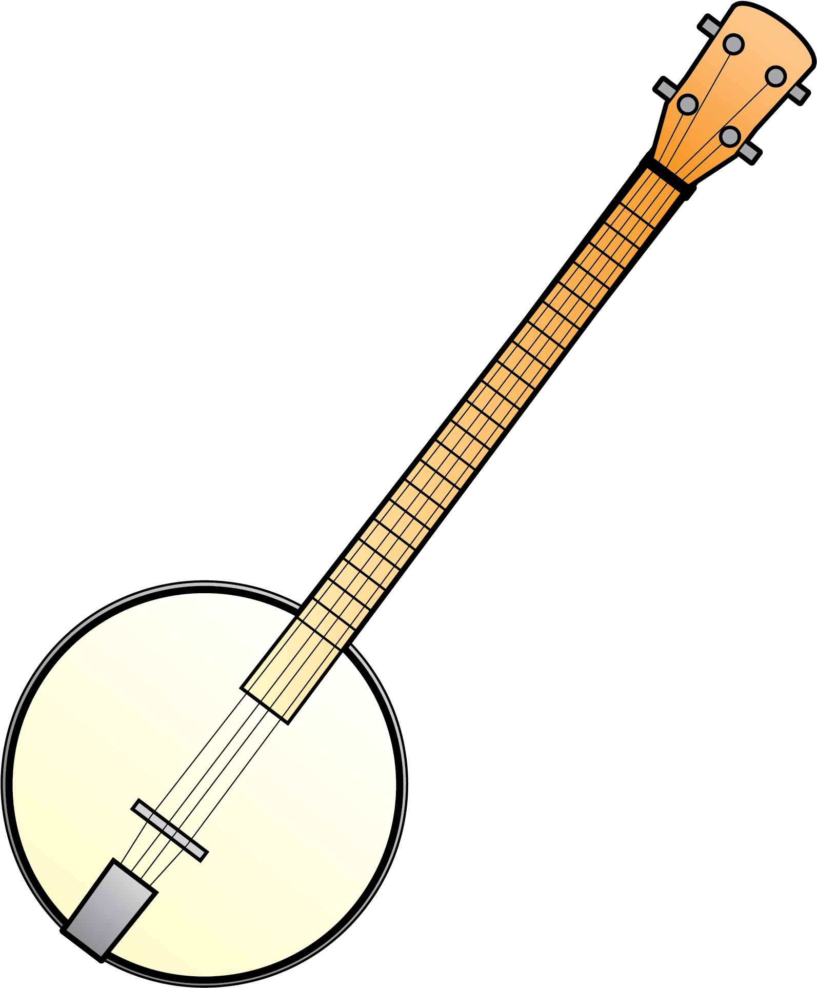 Banjo New Orleans Vector Clip Art - Clip Art (2103x2293)