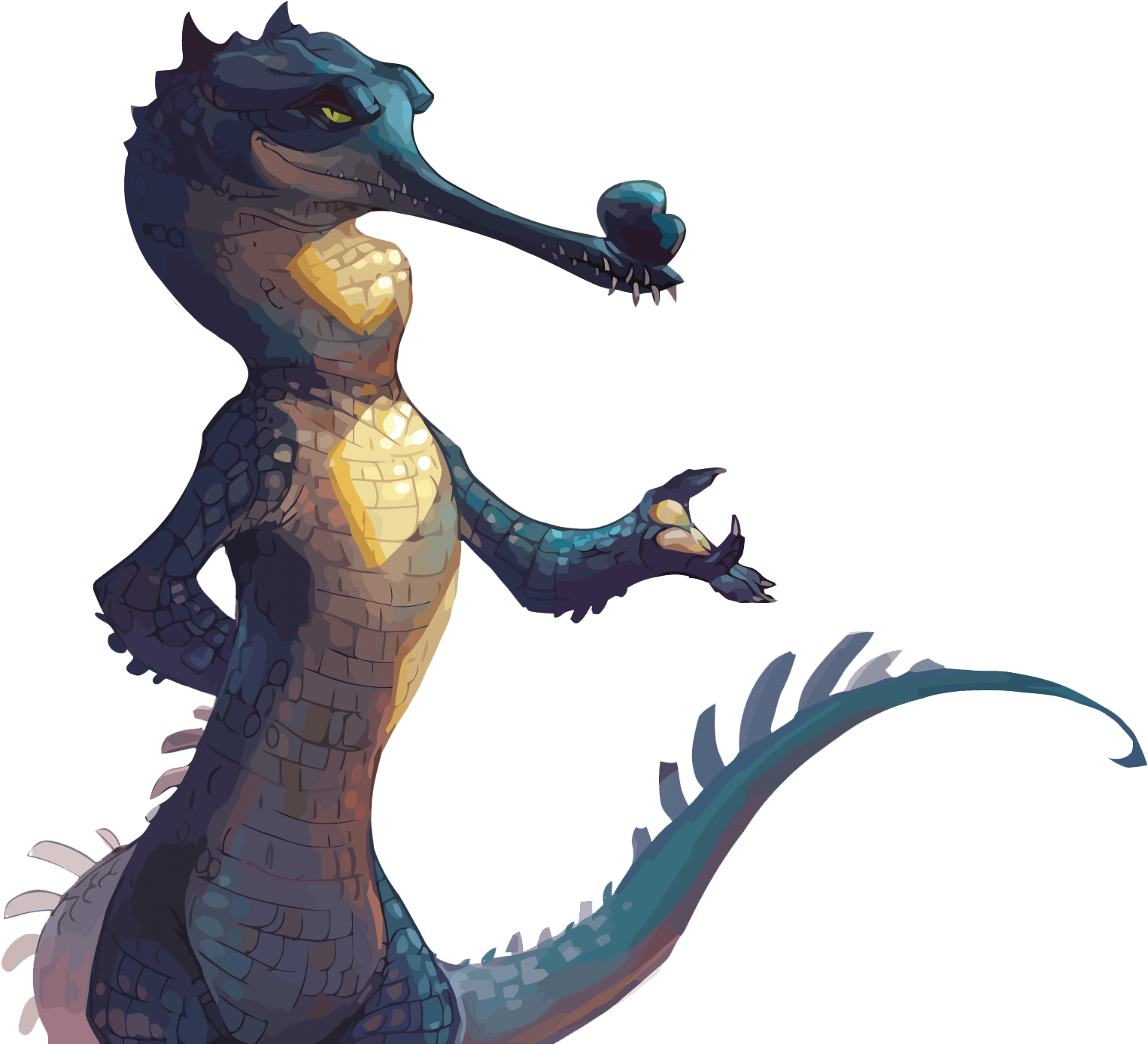 Crocodile Gharial Illustration - Crocodile Gharial Illustration (1760x1500)