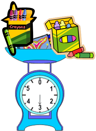 Read The Weight Of These Objects In Kilograms - Crayons Clip Art (313x428)