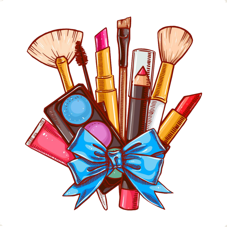 Kisspng Cosmetics Makeup Brush Lipstick Makeup Bru - Lipstick Cartoon Makeup Png (894x894)