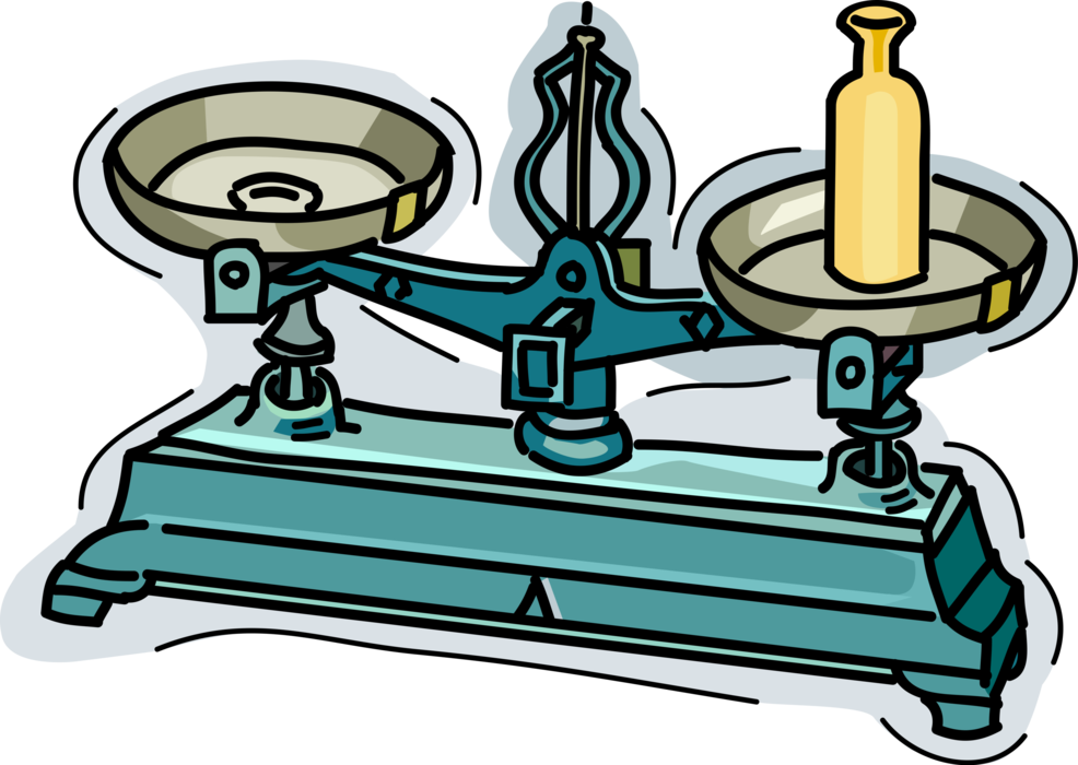 Vector Illustration Of Weigh Scale Force-measuring - Vector Illustration Of Weigh Scale Force-measuring (986x700)