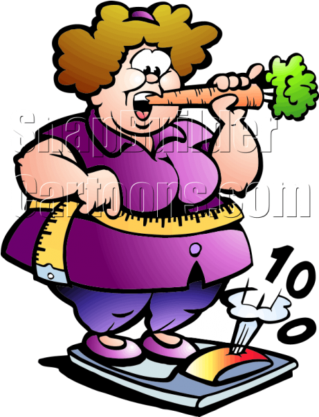Cartoon Image Of Fat Lady (600x600)