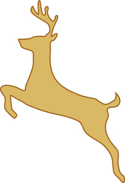 Deer Tan Fill Clip Art - John Deere Logo Deer (408x597)