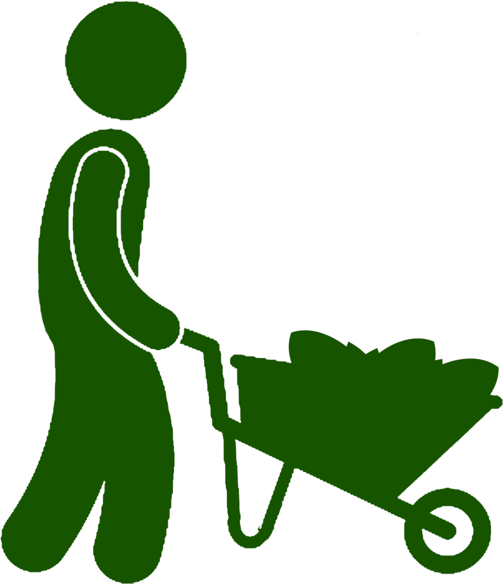 Bio Clipart Organic Fertilizer - Man With Wheelbarrow Icon (1181x1181)