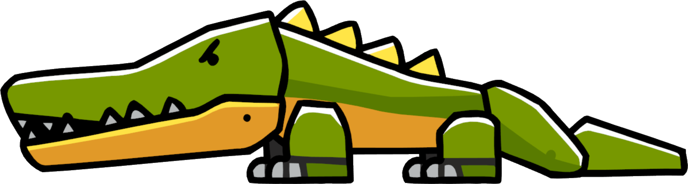 Crocodile - Scribblenauts Crocodile (1404x376)