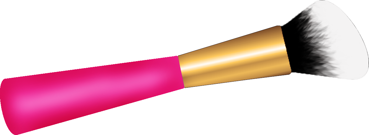 Pincel Vetor Ilustração Graits Pinceis Brushes Makeup - Pincel Blush Vetor (1218x448)