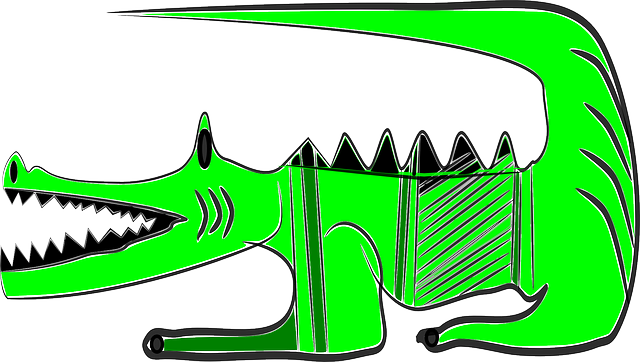 Green Crocodile, Animal, Alligator, Reptile, Green - Alligators (640x362)