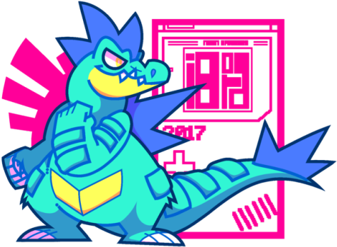 #160 オーダイル - Feraligatr (500x373)