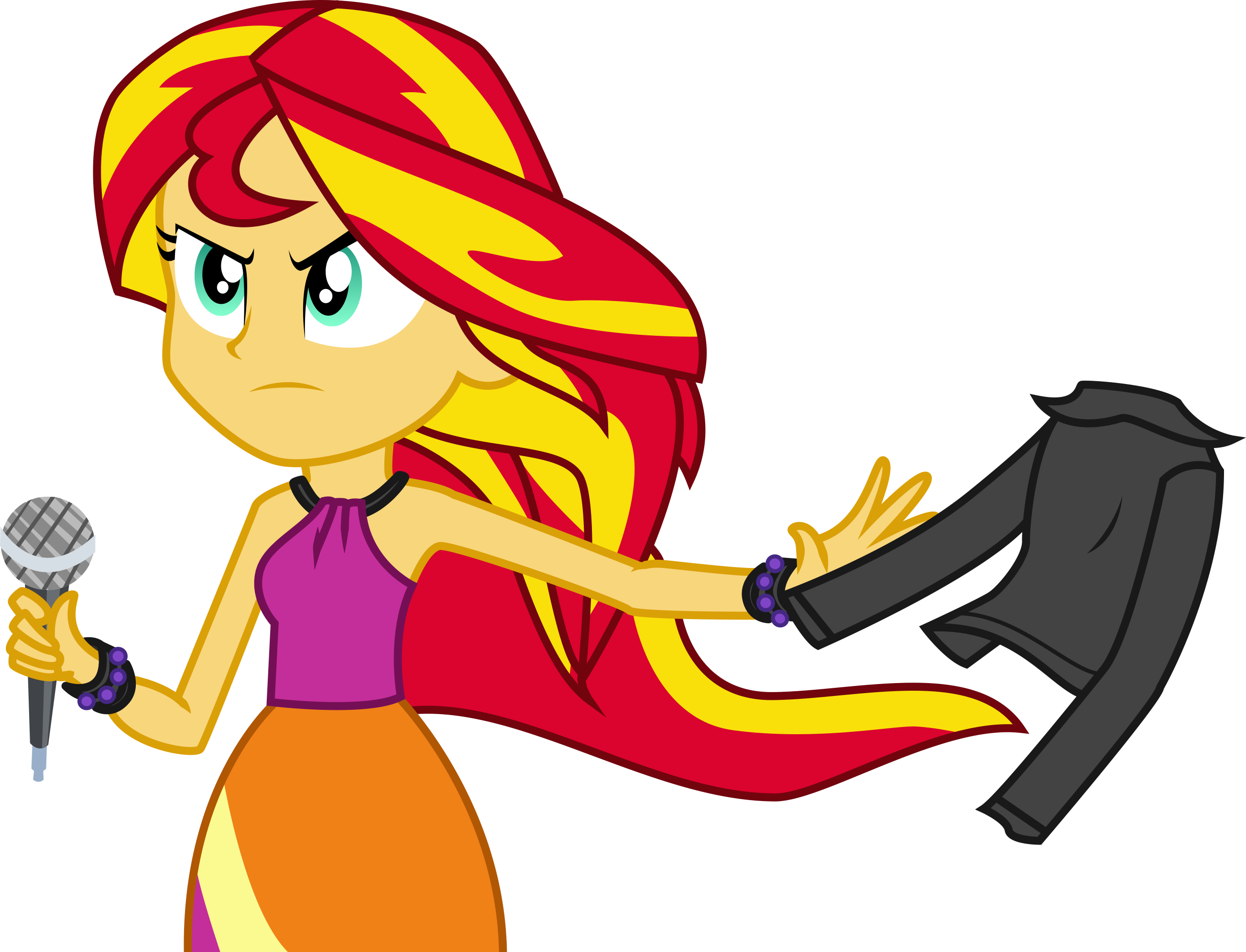 Alicornoverlord 334 53 Sunset Shimmer Took Off Her - Sunset Shimmer Rainbow Rocks Gif (2606x1993)