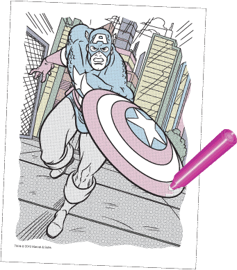 Marvel Universe Heroes Magic Pen Painting Activity - Marvel Magic Pen Painting, Heroic Adventures (341x389)