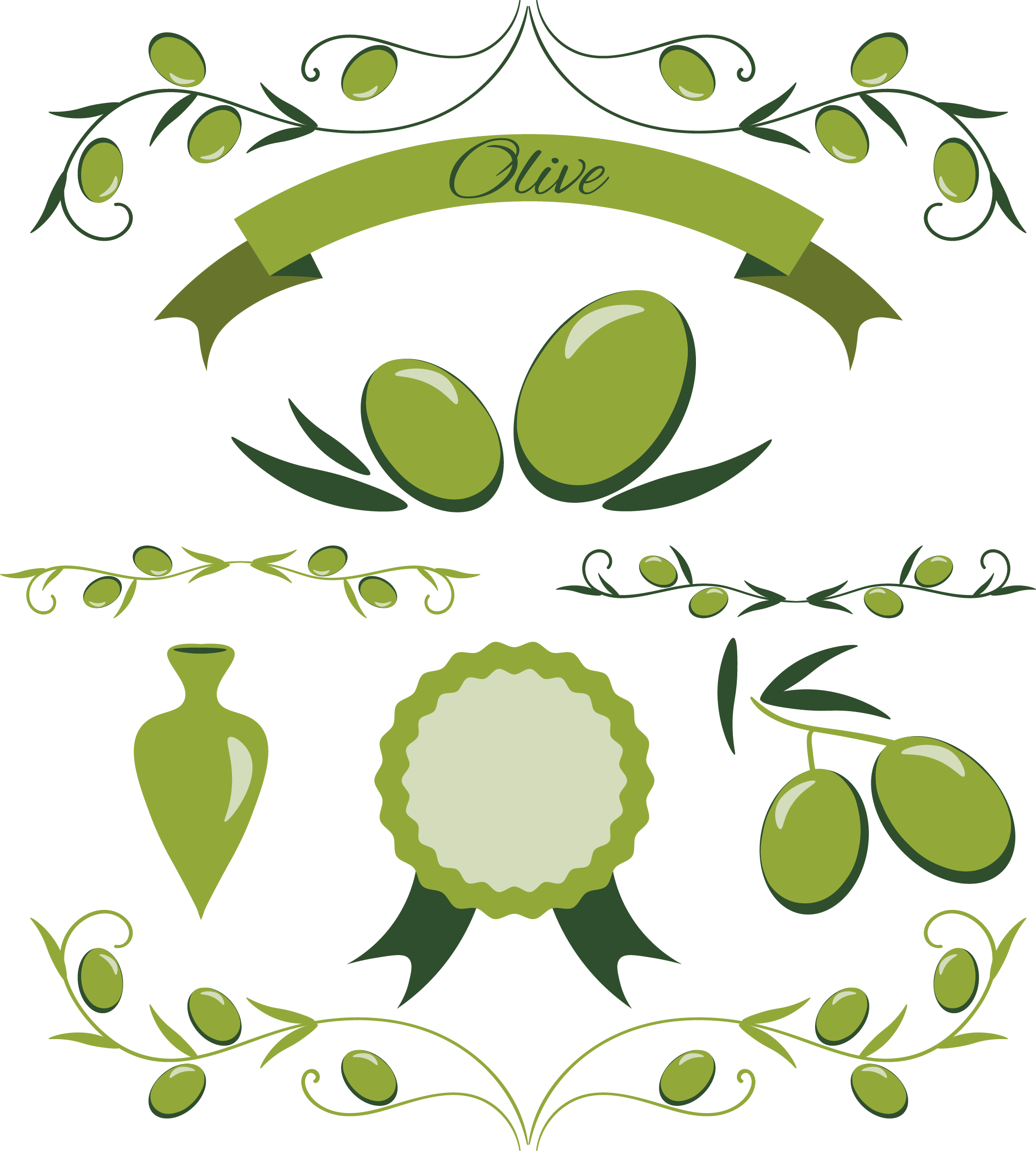 Olive Oil Euclidean Vector Olive Leaf - Olive Oil (2157x2397)