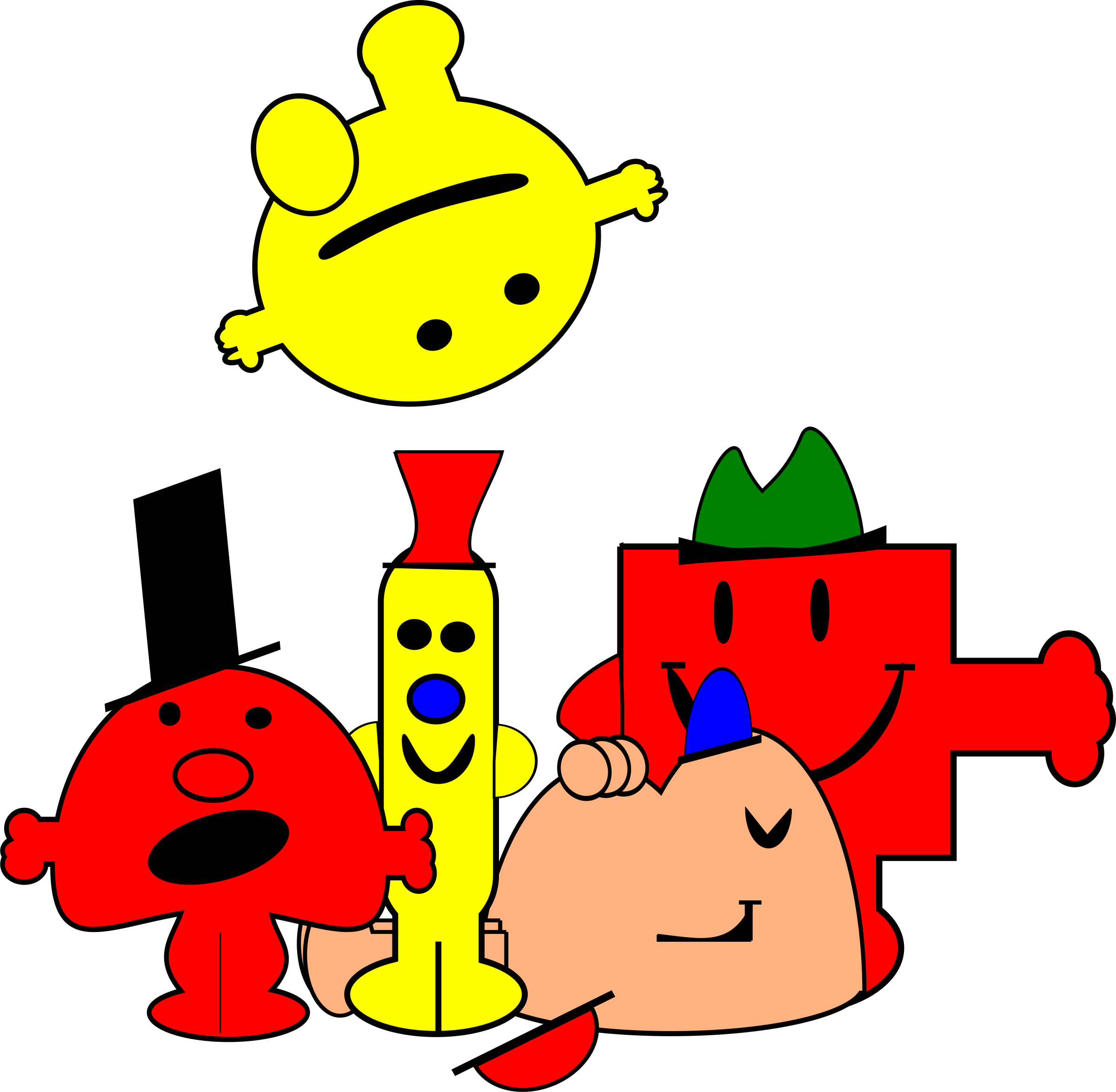 Mr Men Free Vector - Mr Men Clipart (1280x1252)